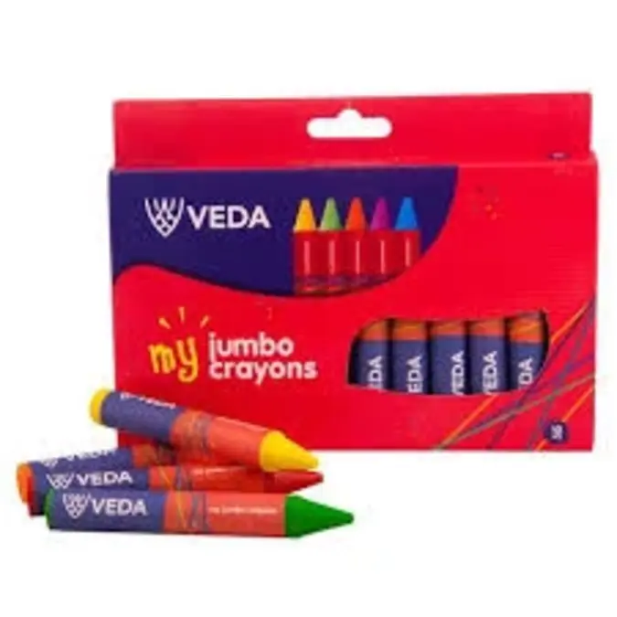 Veda Crayons 12Col Cr-J12A Jumbo